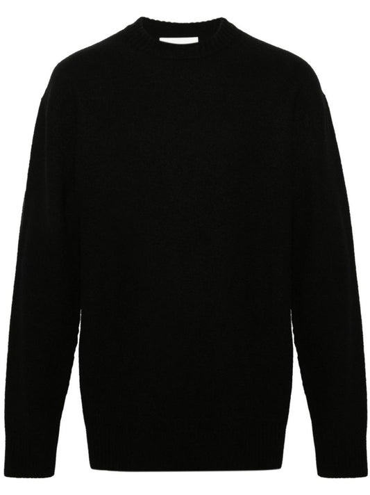 Black Mock-neck Wool Sweater