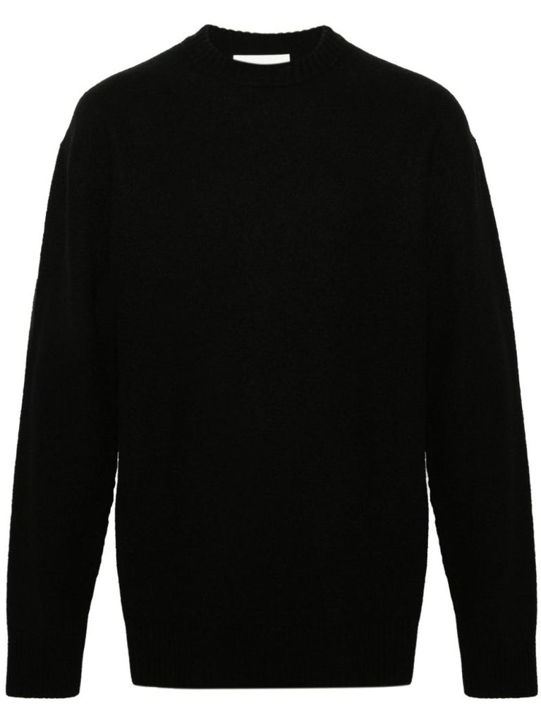 Black Mock-neck Wool Sweater
