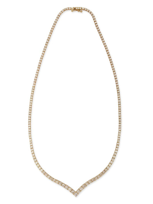 14k Yellow Gold Vanessa Diamond Necklace