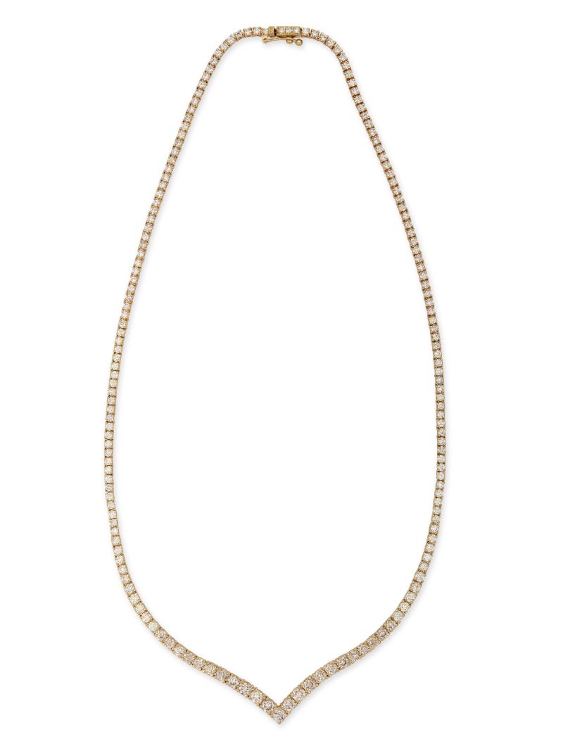 14k Yellow Gold Vanessa Diamond Necklace