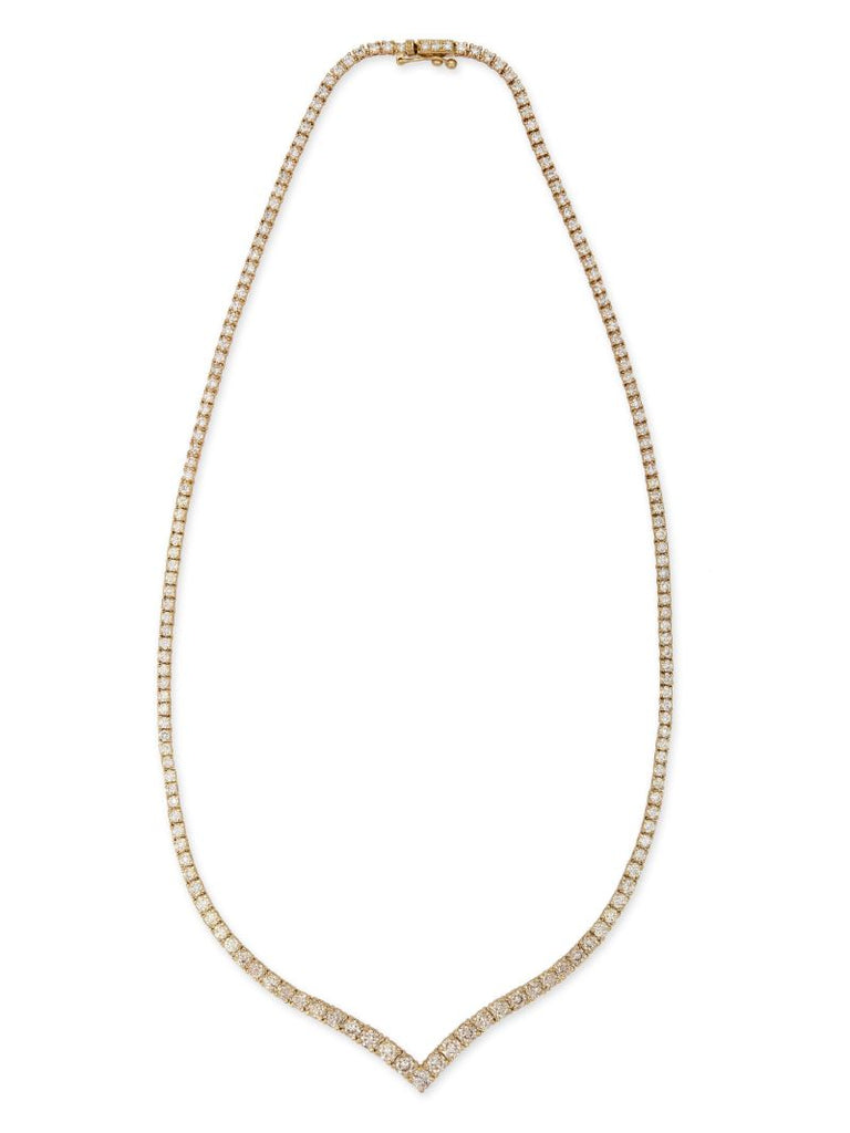 14k Yellow Gold Vanessa Diamond Necklace