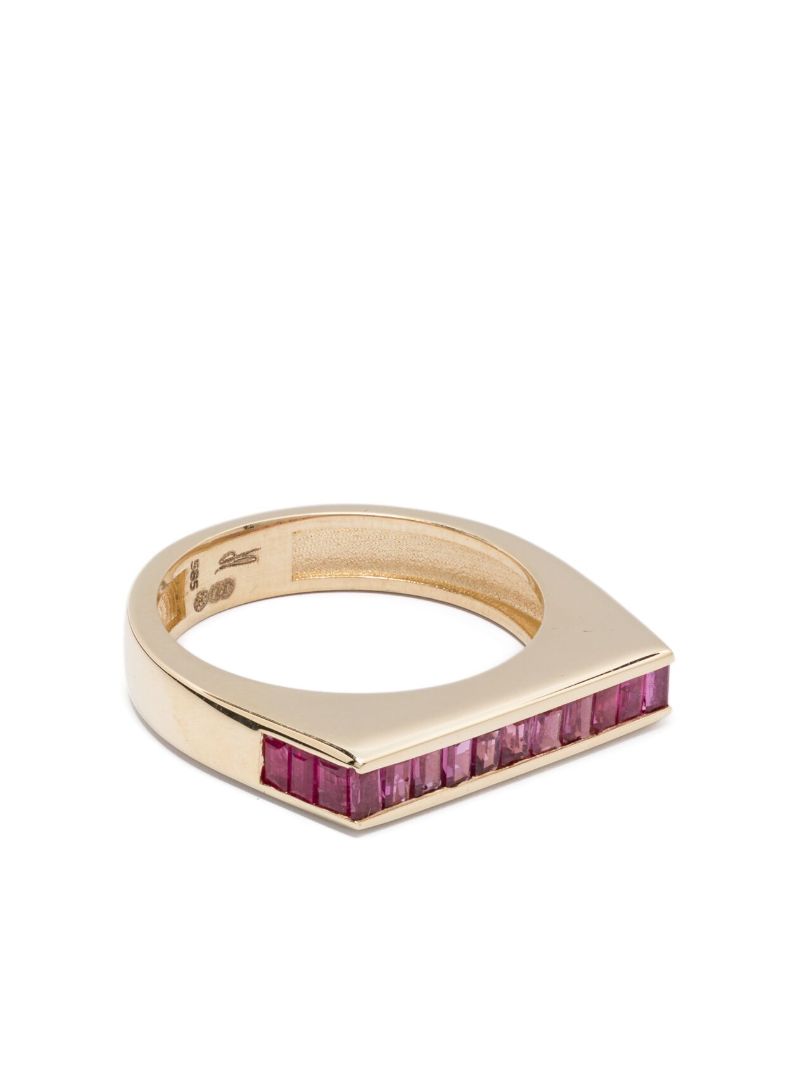 14k Gold Pinky Ruby Ring