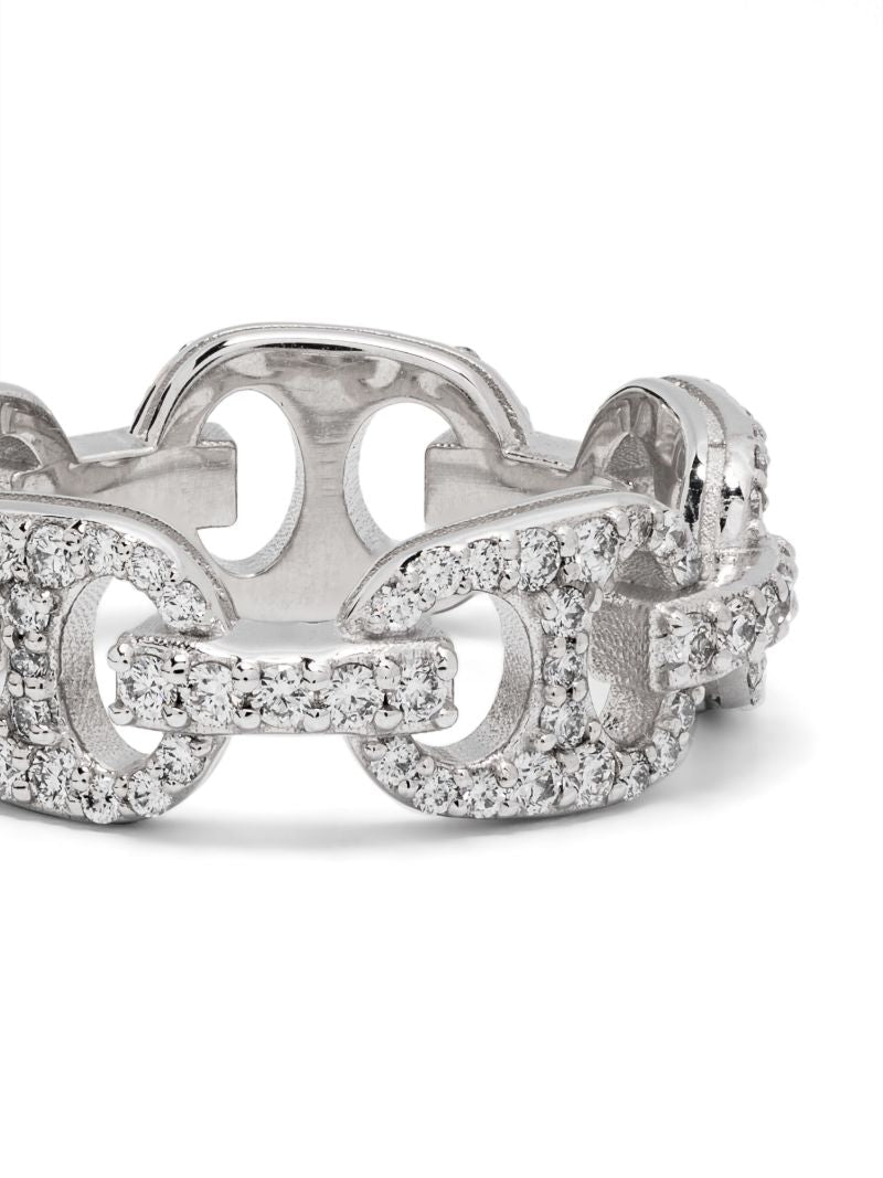 14k White Gold House Diamond Ring