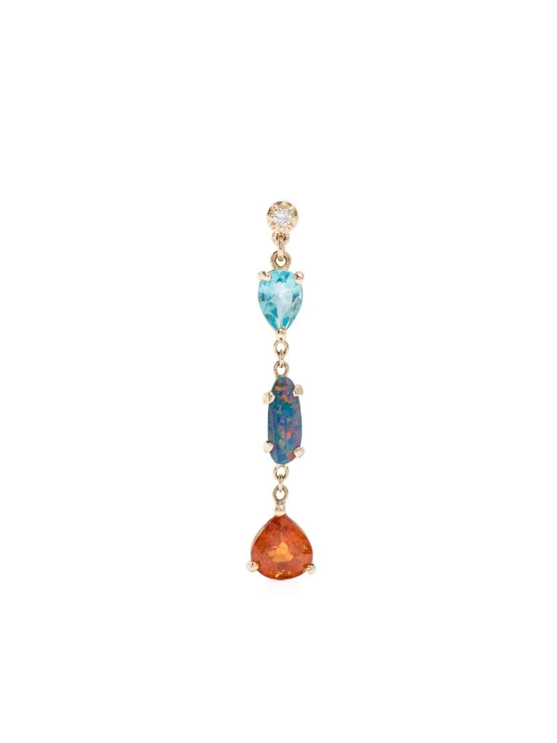 14k Gold Teardrop Diamond Earrings