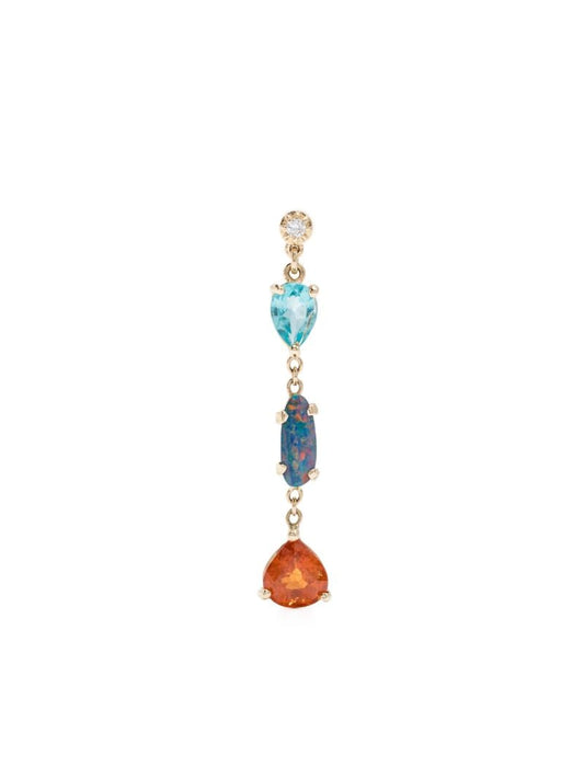 14k Gold Teardrop Diamond Earrings