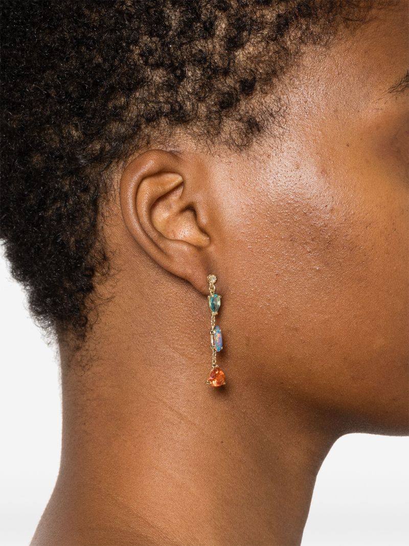 14k Gold Teardrop Diamond Earrings