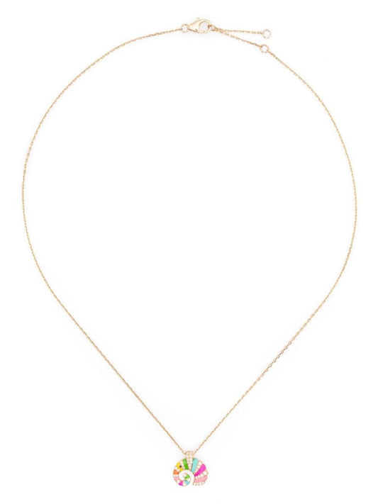 9kt Yellow Gold Mini Elephant Diamond Necklace