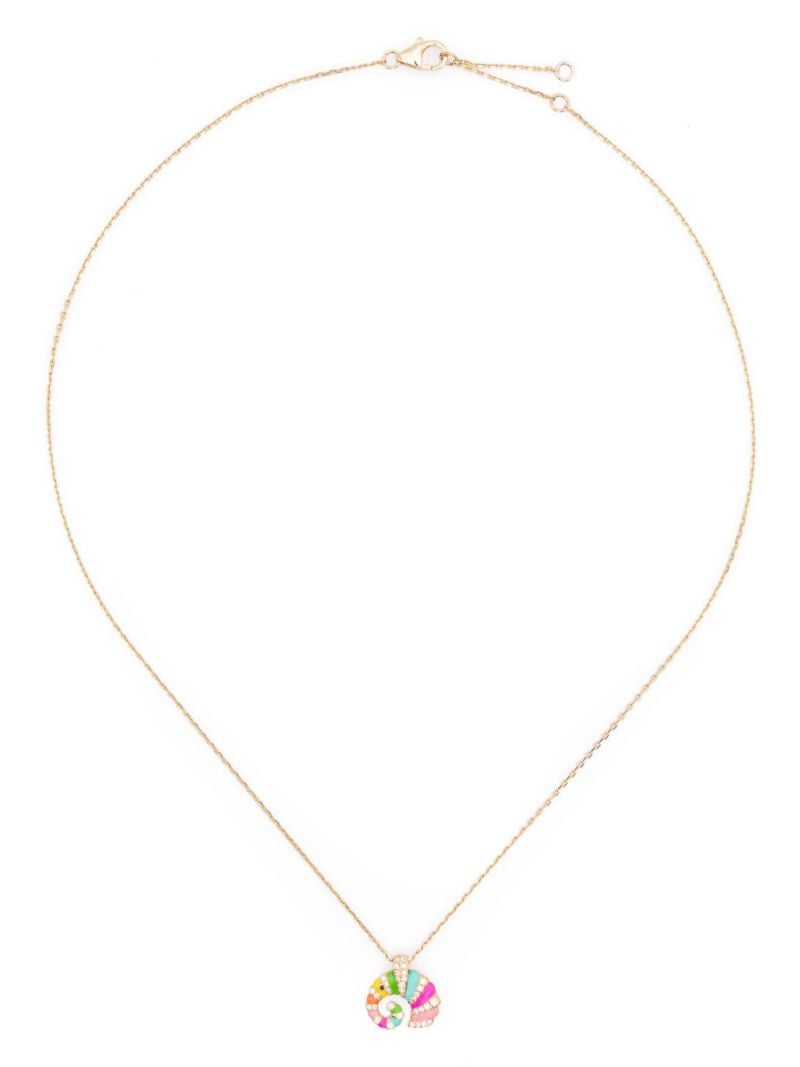 9kt Yellow Gold Mini Elephant Diamond Necklace