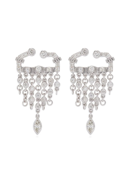 18kt White Gold Boscorpio Diamond Earrings