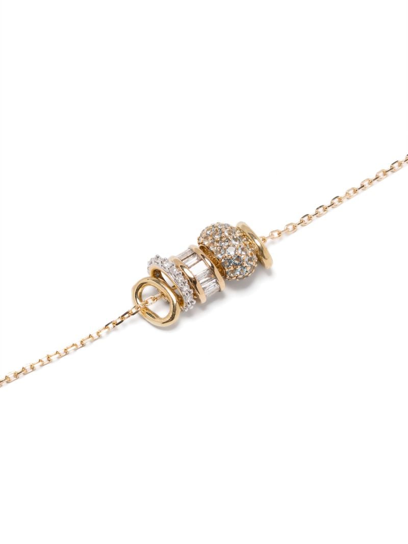 14k Yellow Gold Bead Party Aquamarine Rager Necklace