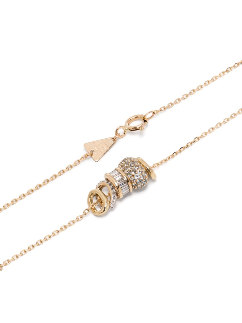 14k Yellow Gold Bead Party Aquamarine Rager Necklace