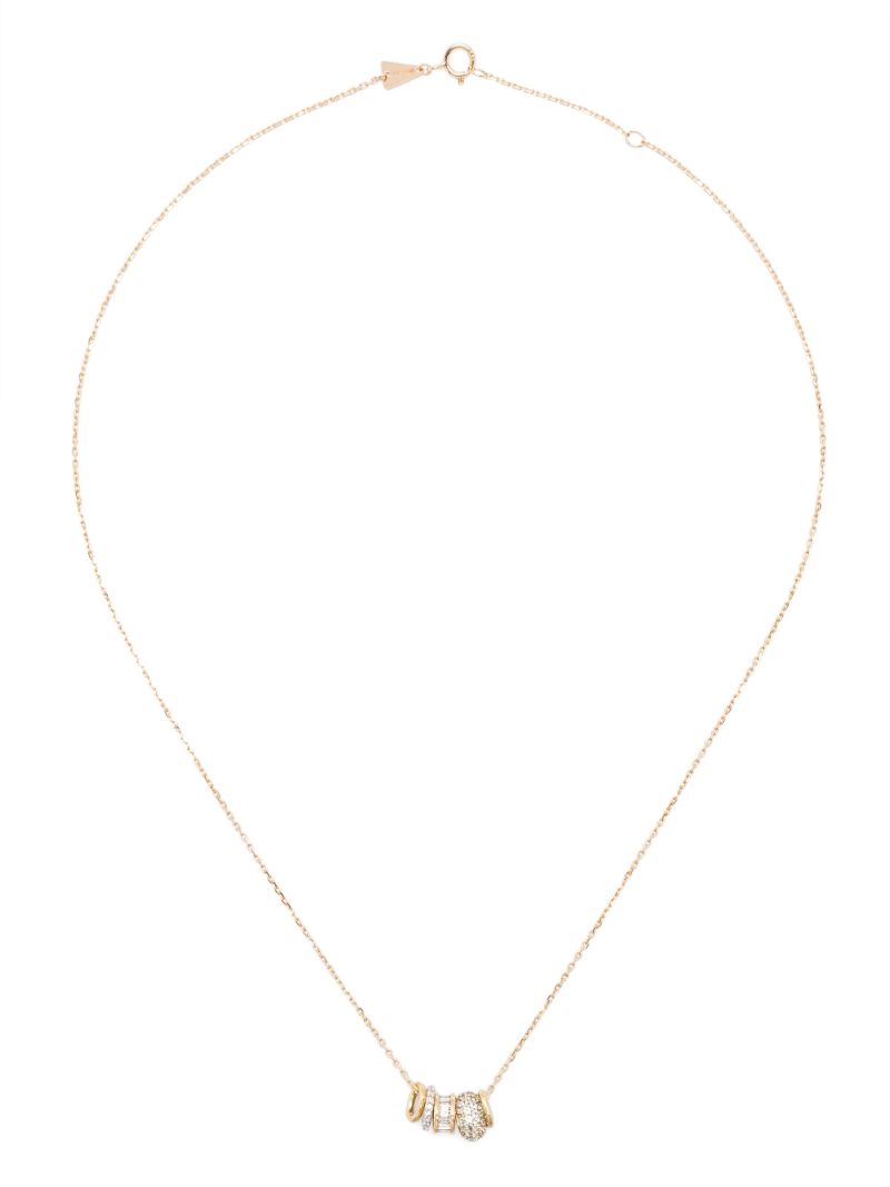 14k Yellow Gold Bead Party Aquamarine Rager Necklace