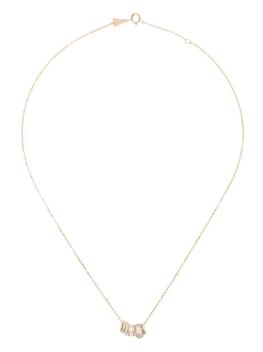 14k Yellow Gold Bead Party Aquamarine Rager Necklace