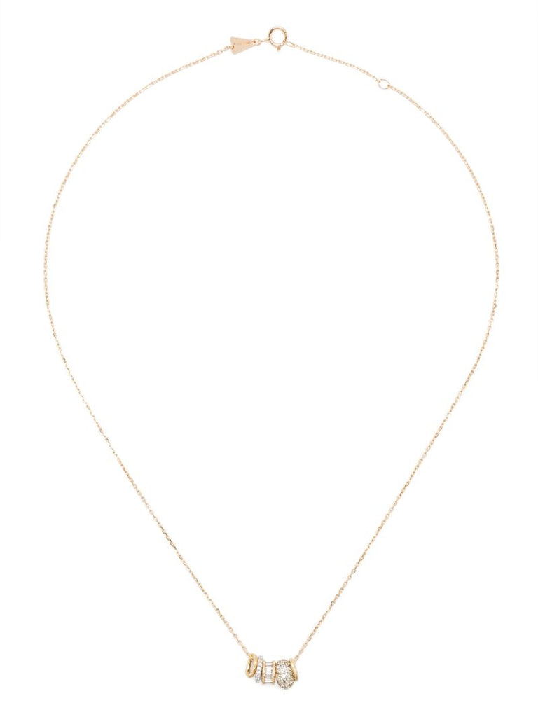 14k Yellow Gold Bead Party Aquamarine Rager Necklace