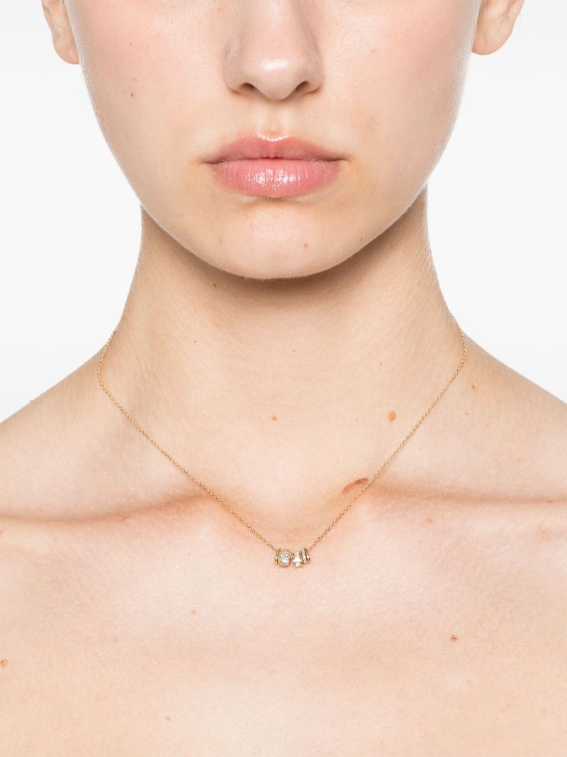 14k Yellow Gold Bead Party Aquamarine Rager Necklace