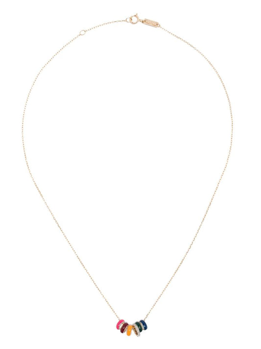 14k Yellow Gold Bead Party Diamond Necklace