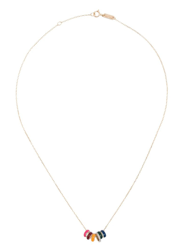 14k Yellow Gold Bead Party Diamond Necklace