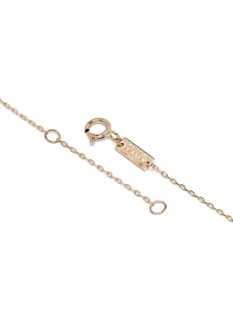 14k Yellow Gold Arrow Diamond Necklace