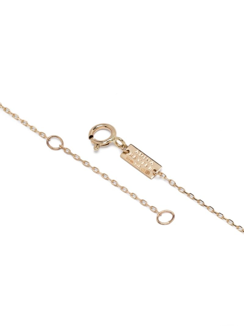 14k Yellow Gold Arrow Diamond Necklace