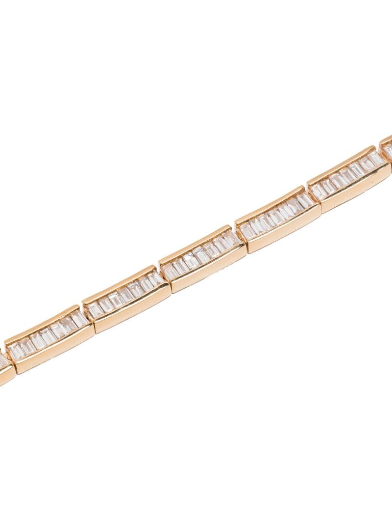 14k Yellow Gold Bar Station Diamond Necklace