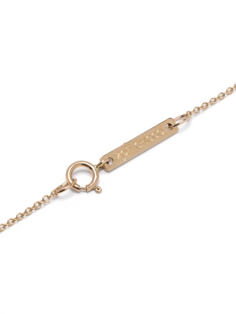 14k Gold Circle Diamond Necklace