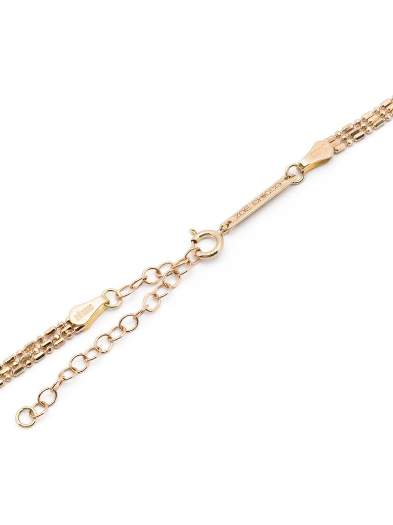 14k Yellow Gold Mixed Diamond Necklace
