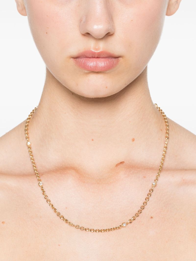 18k Yellow Gold Diamond Necklace