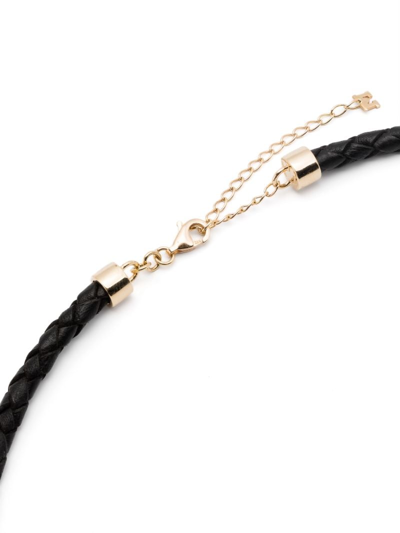 14k Yellow Gold Leather Necklace