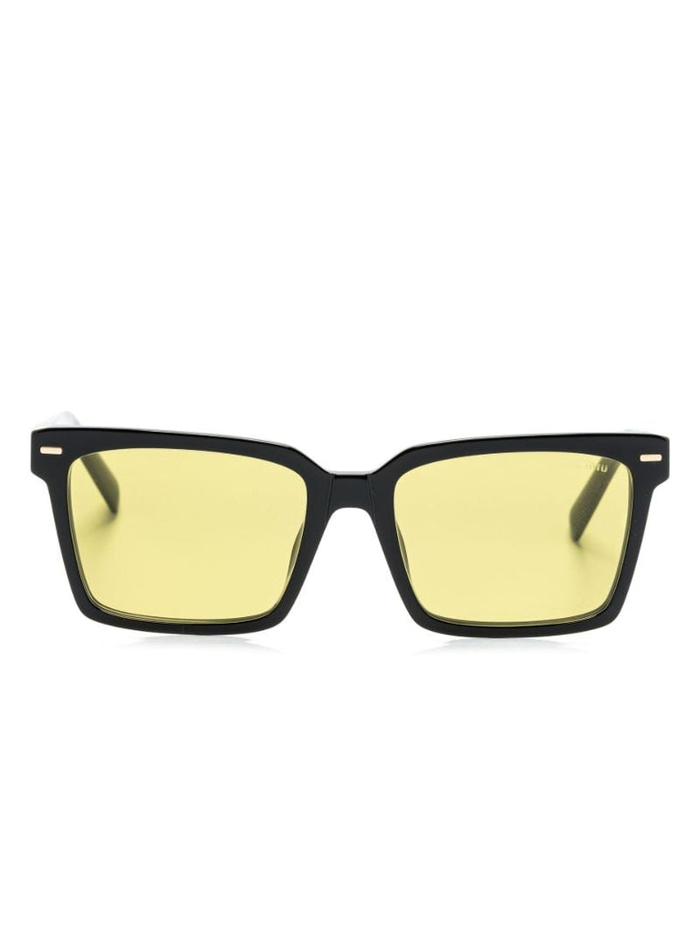 Black Rectangle-frame Sunglasses