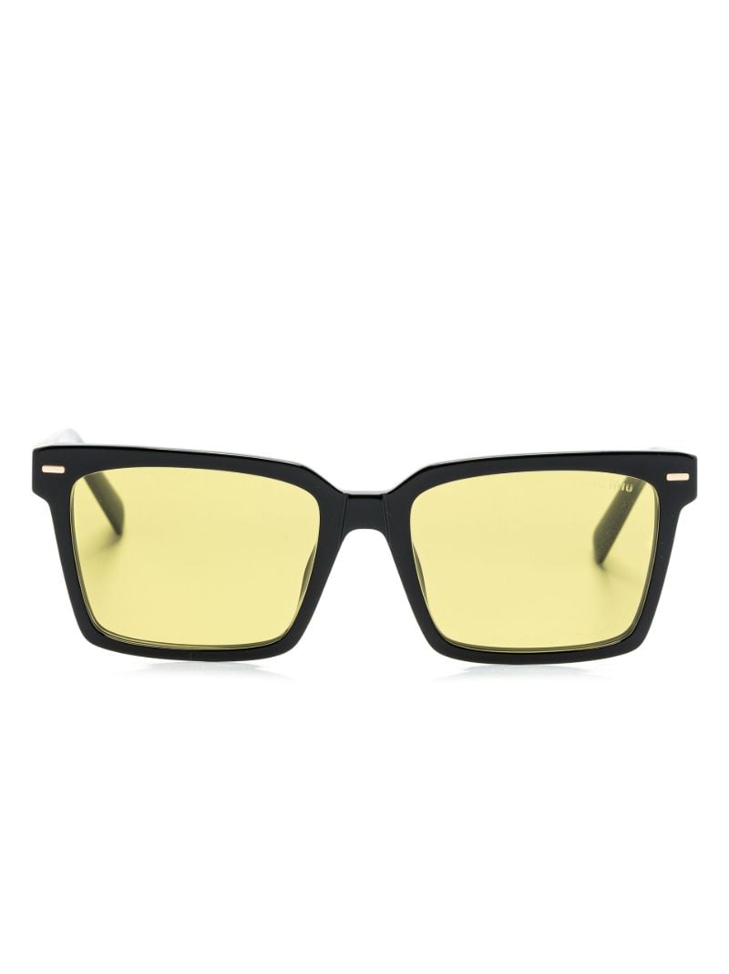 Black Rectangle-frame Sunglasses