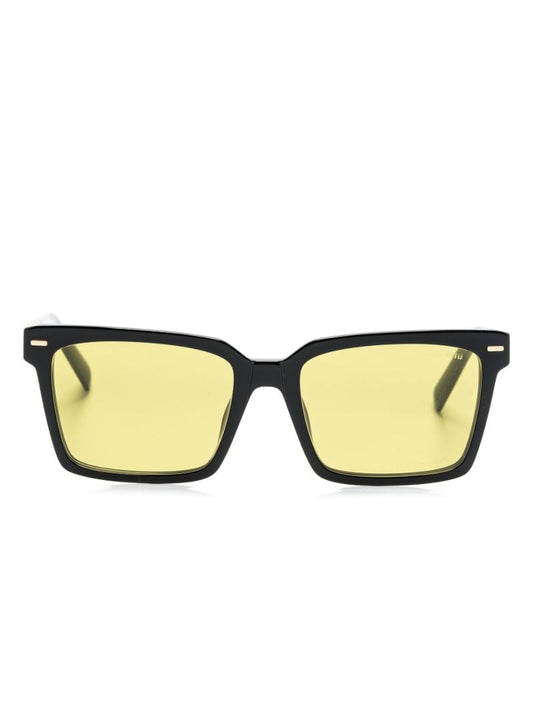 Black Rectangle-frame Sunglasses