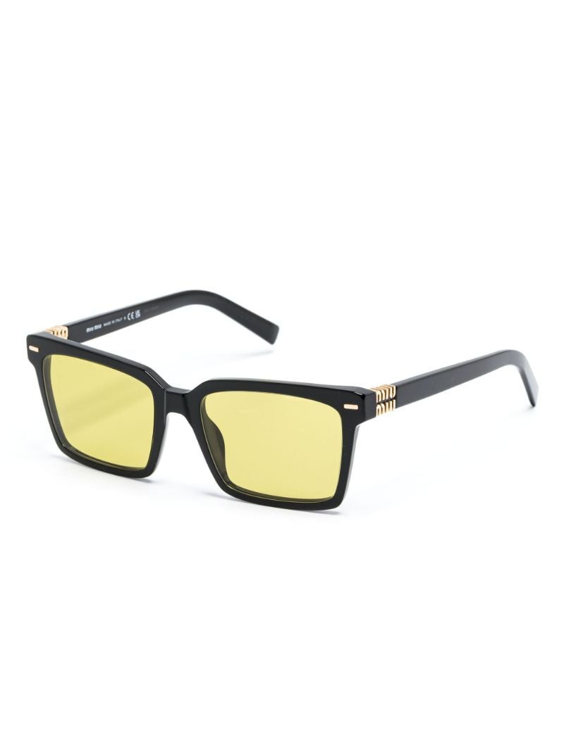 Black Rectangle-frame Sunglasses