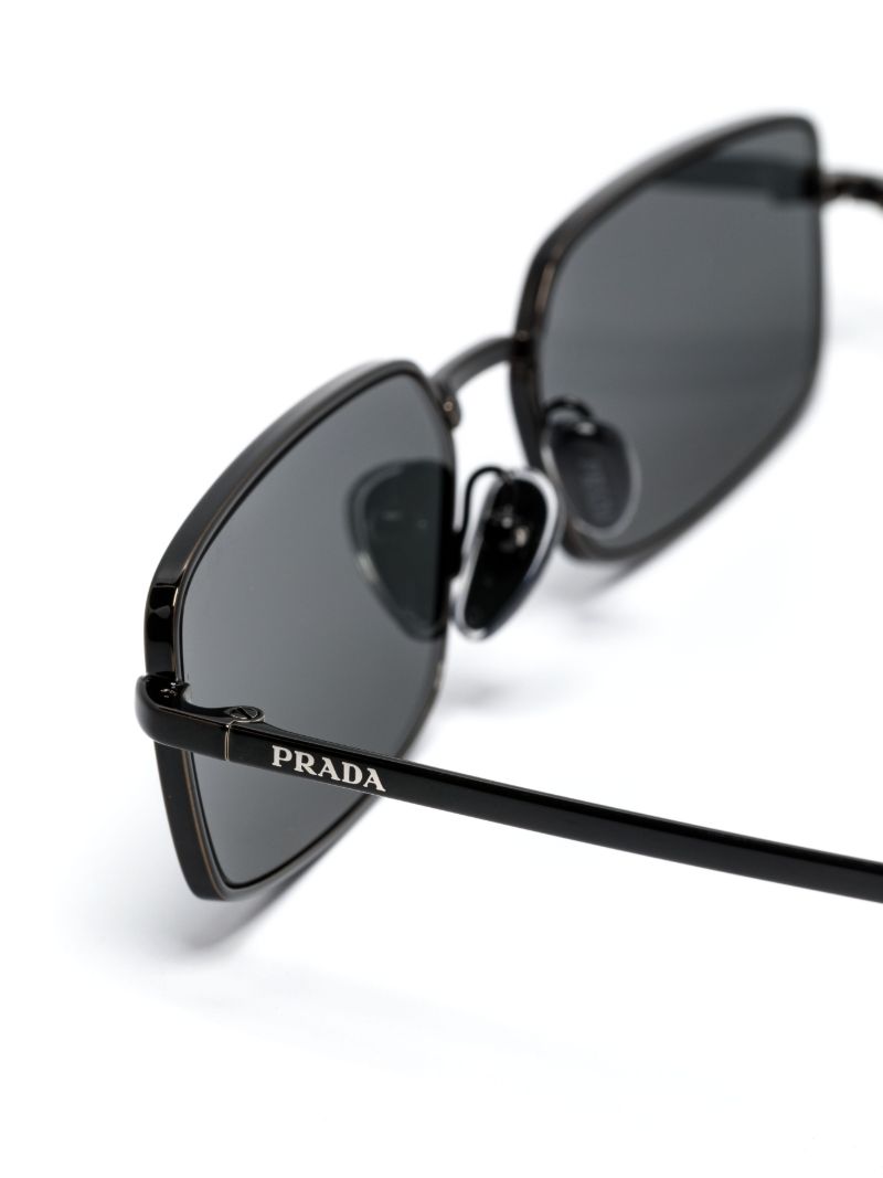Black Rectangle-frame Sunglasses