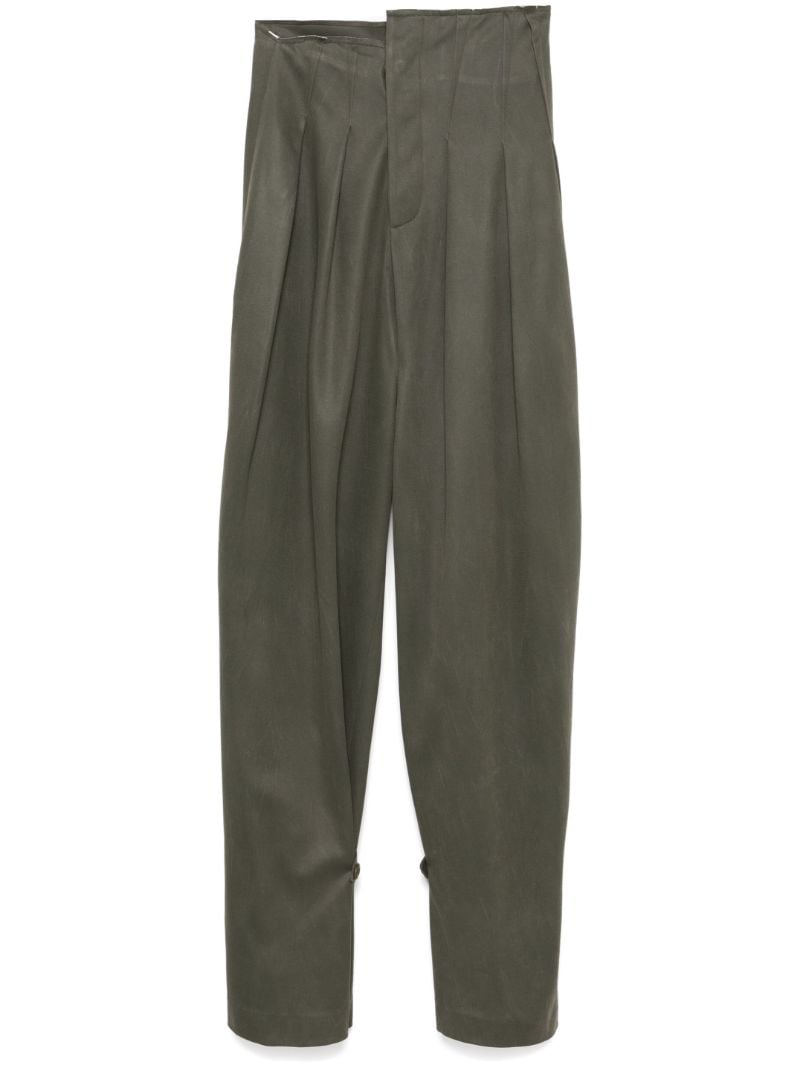 Green Asymmetric Trousers