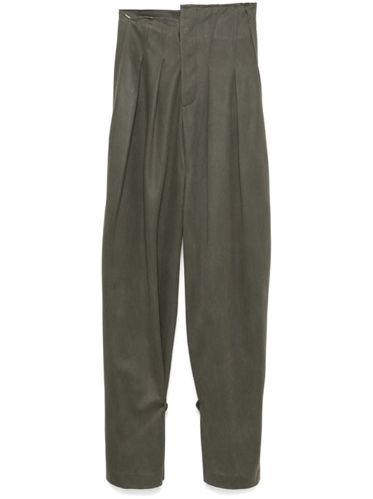 Green Asymmetric Trousers