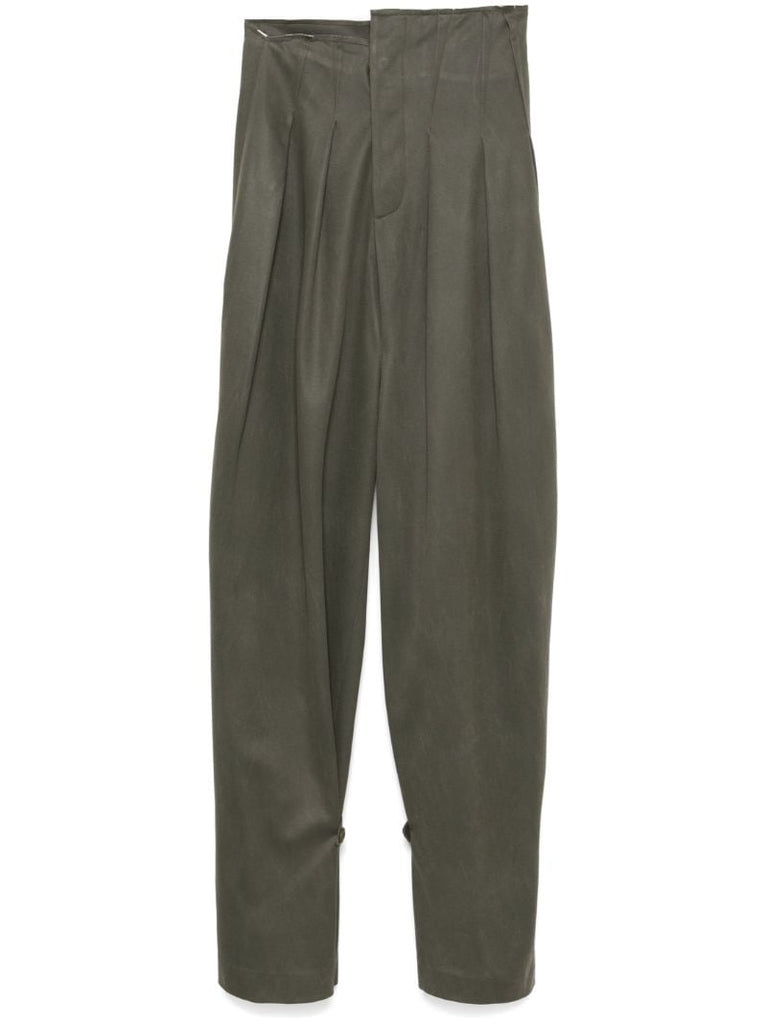 Green Asymmetric Trousers