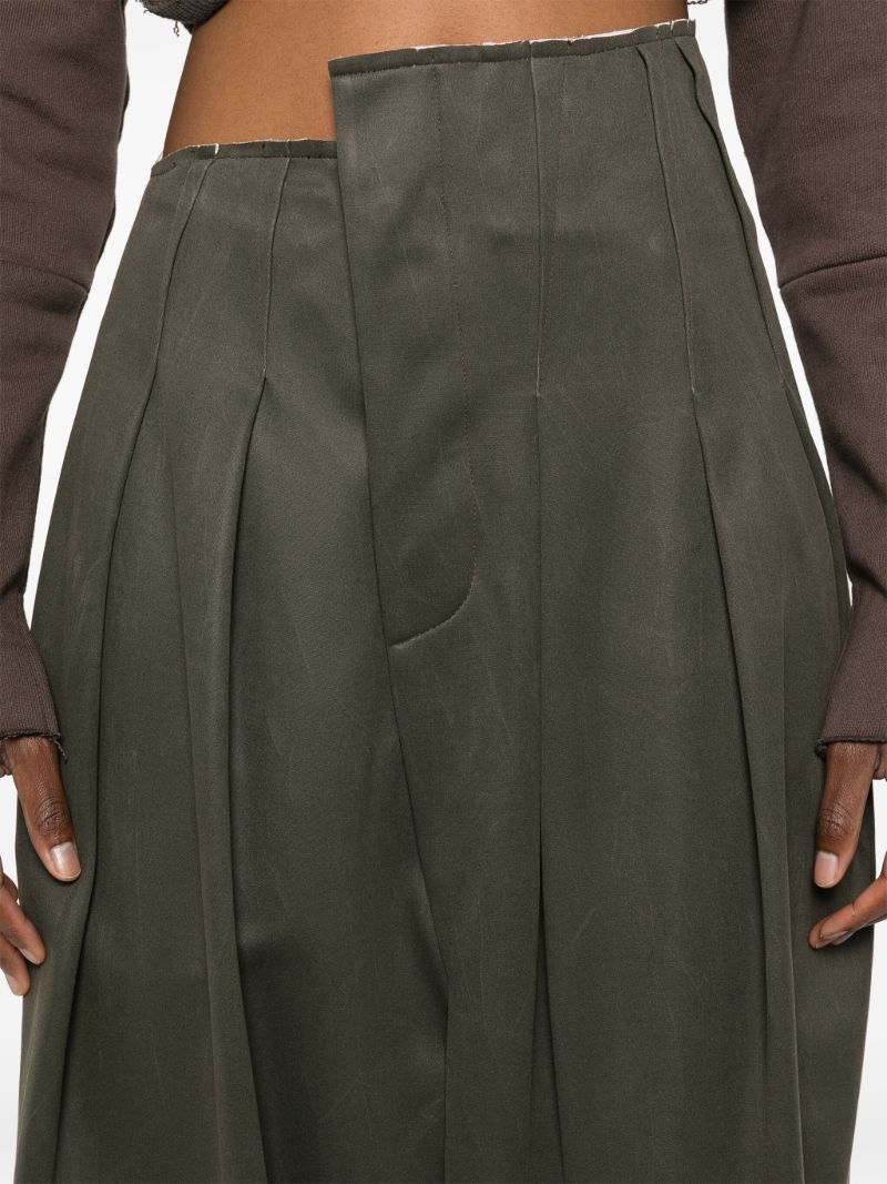 Green Asymmetric Trousers