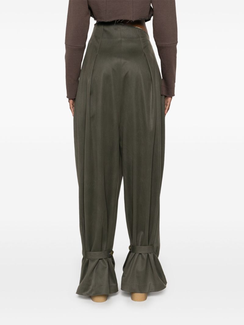 Green Asymmetric Trousers