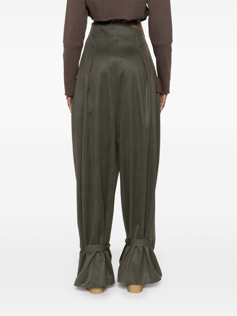 Green Asymmetric Trousers