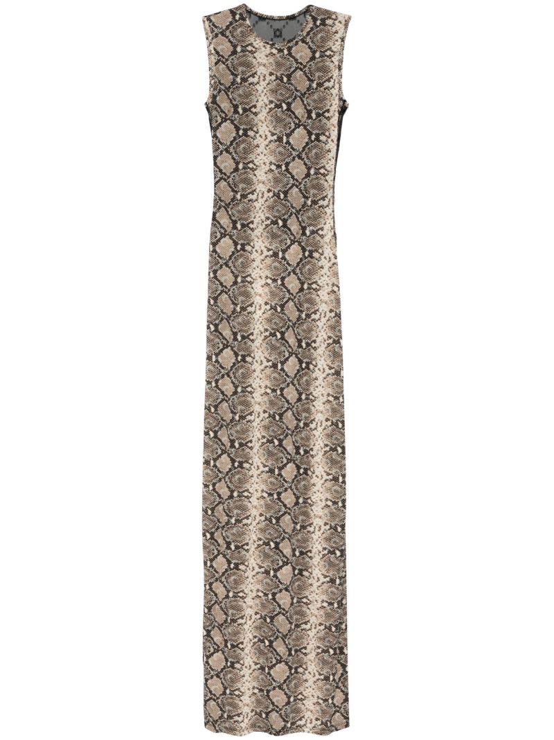 Moonogram-panel Long Dress