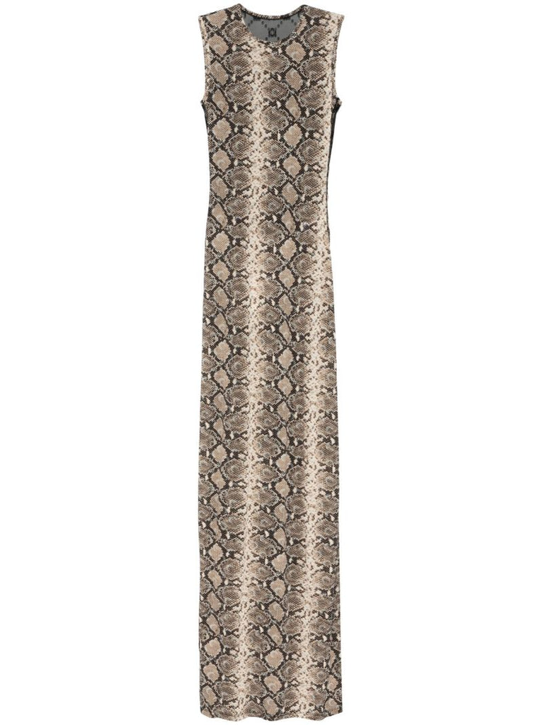 Moonogram-panel Long Dress