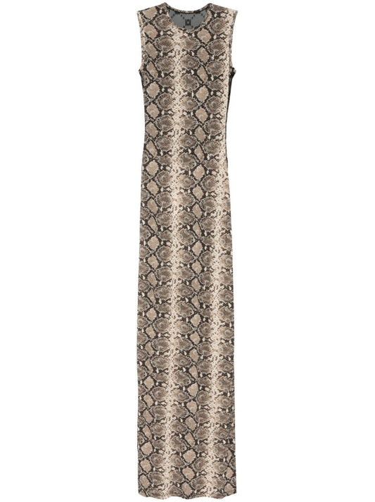 Moonogram-panel Long Dress