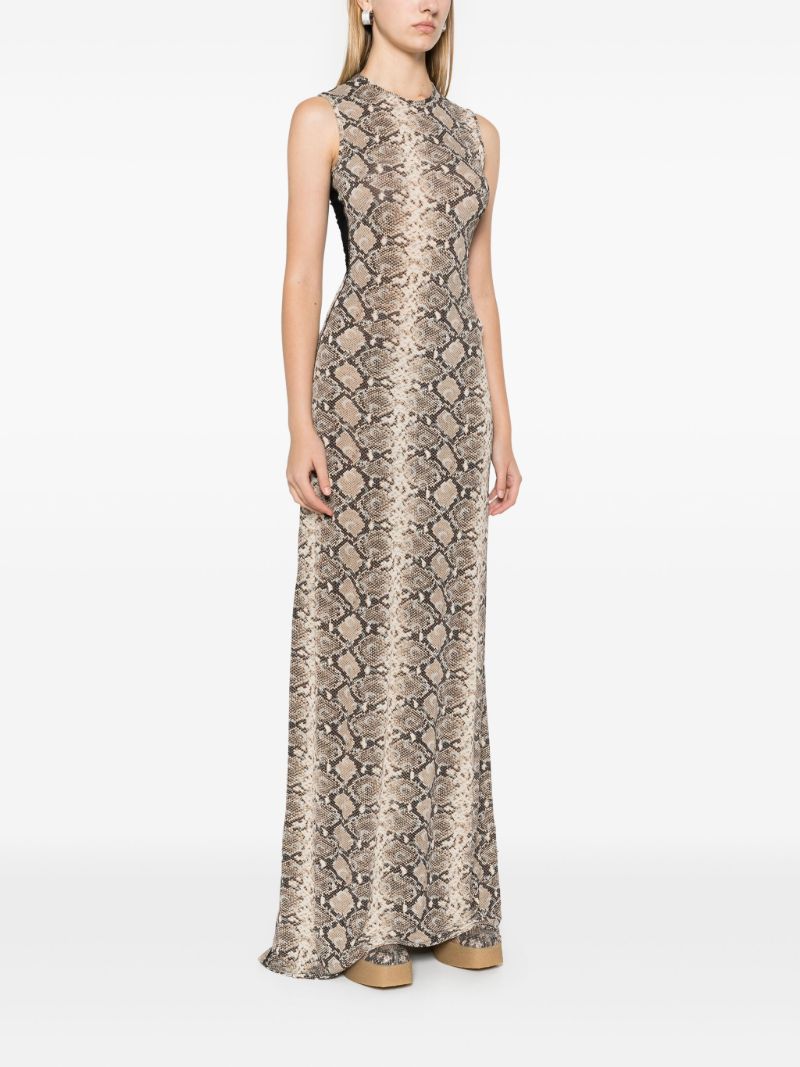 Moonogram-panel Long Dress