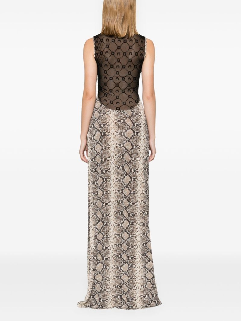 Moonogram-panel Long Dress