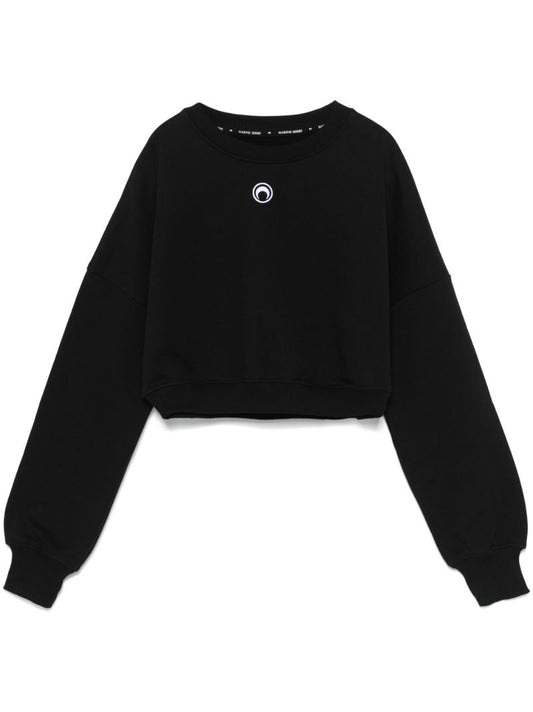Logo Embroidery Cropped Sweatshirt