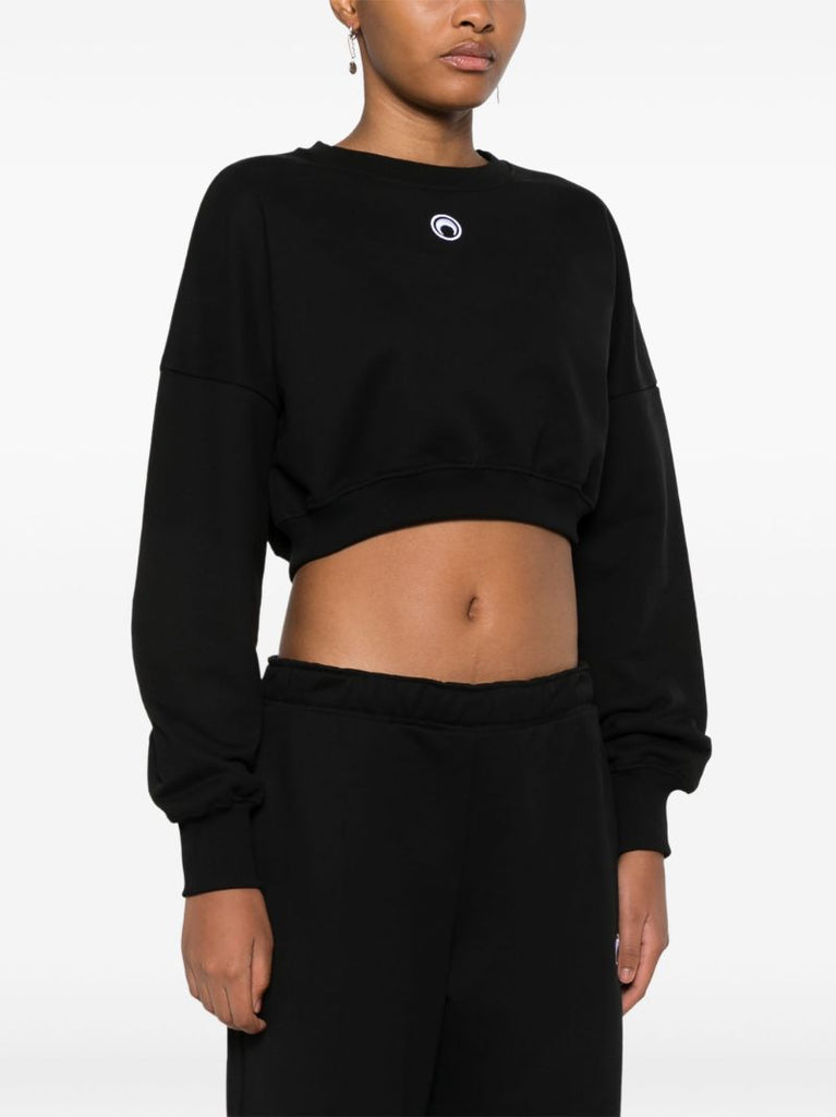 Logo Embroidery Cropped Sweatshirt