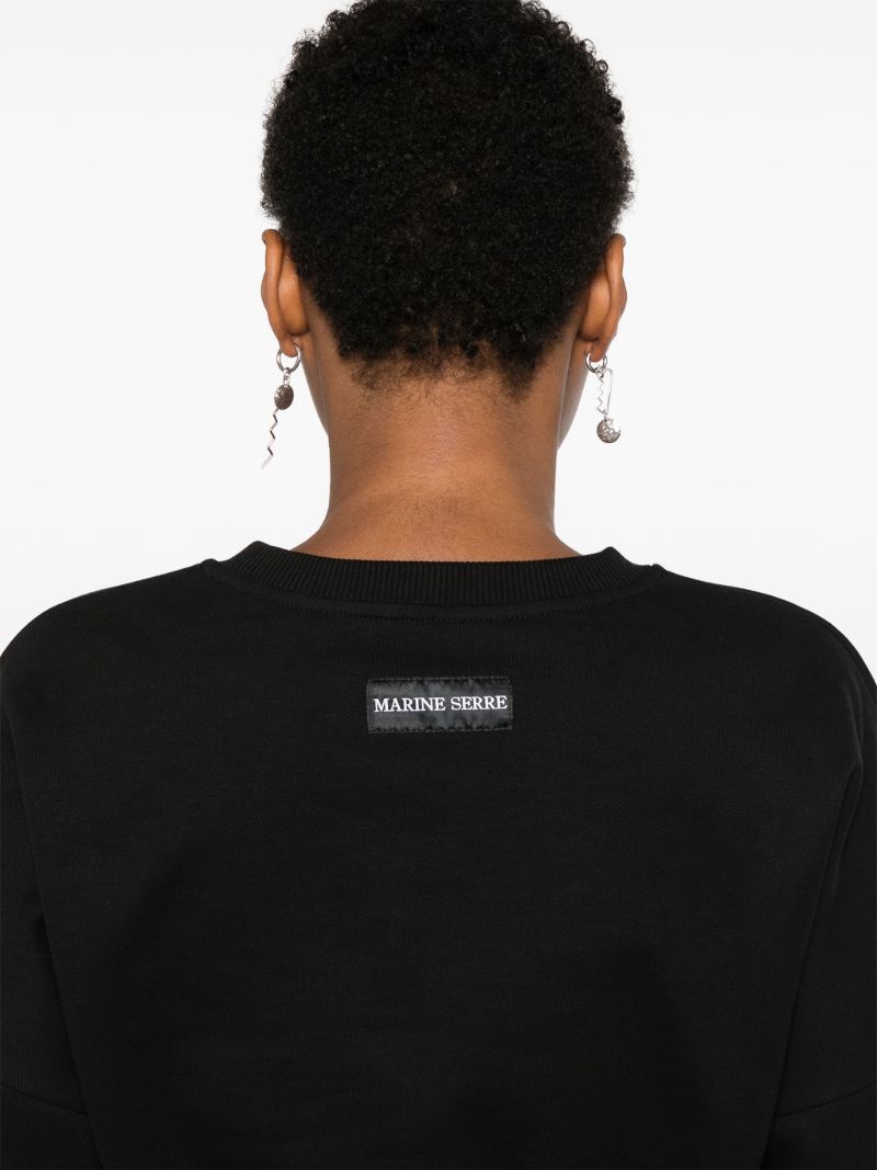 Logo Embroidery Cropped Sweatshirt