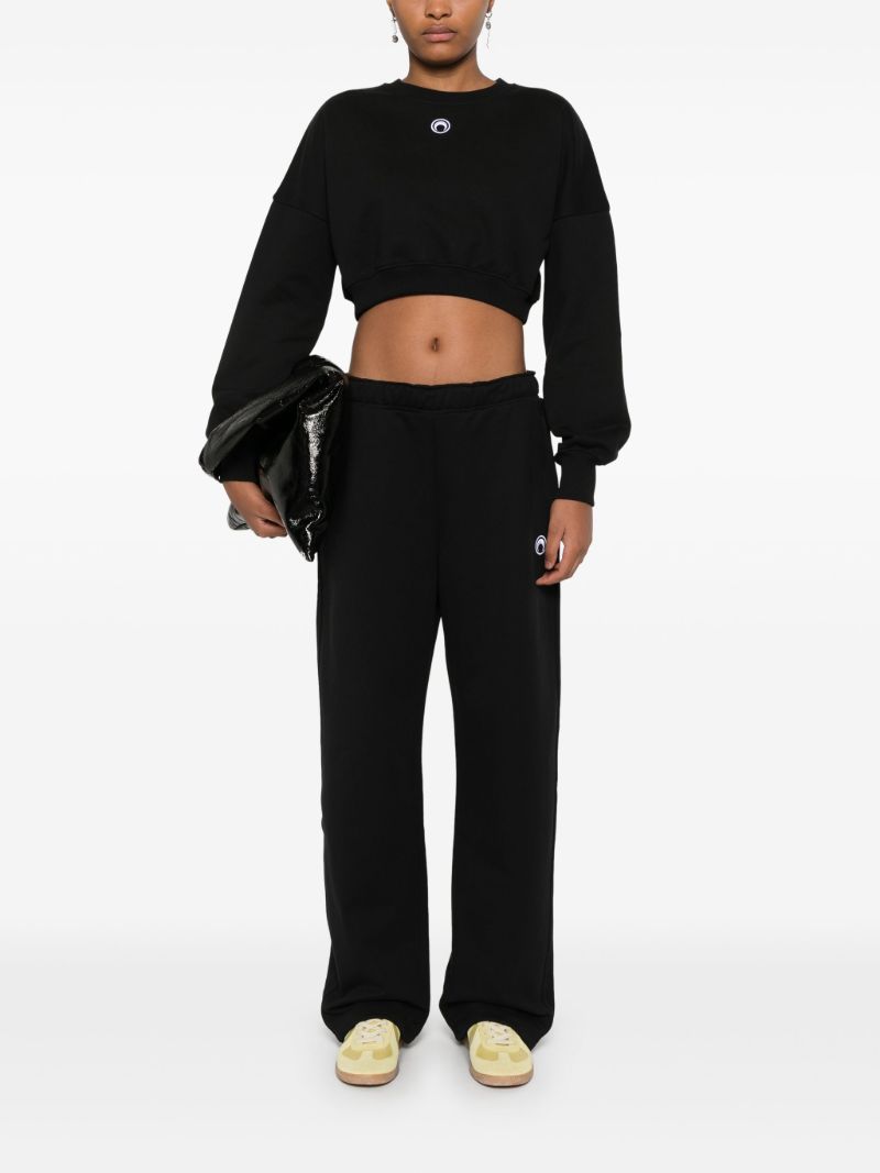 Logo Embroidery Cropped Sweatshirt
