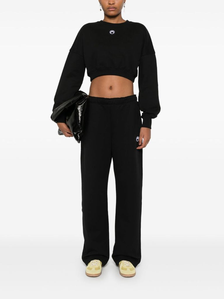 Logo Embroidery Cropped Sweatshirt