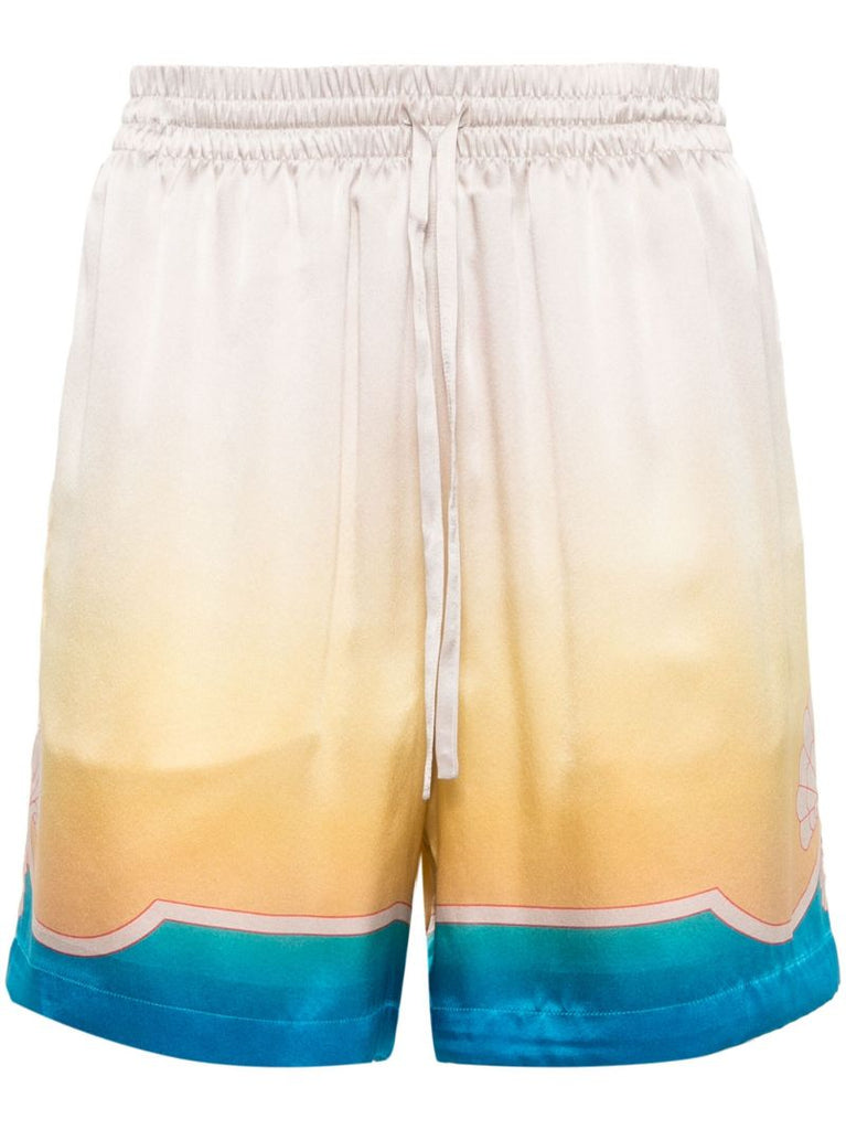 Yellow L'arc ColorÃ_x0083_Â© Silk Shorts